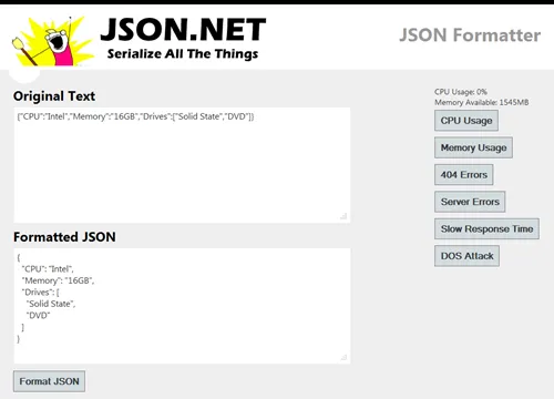 jsonformat jsonformat